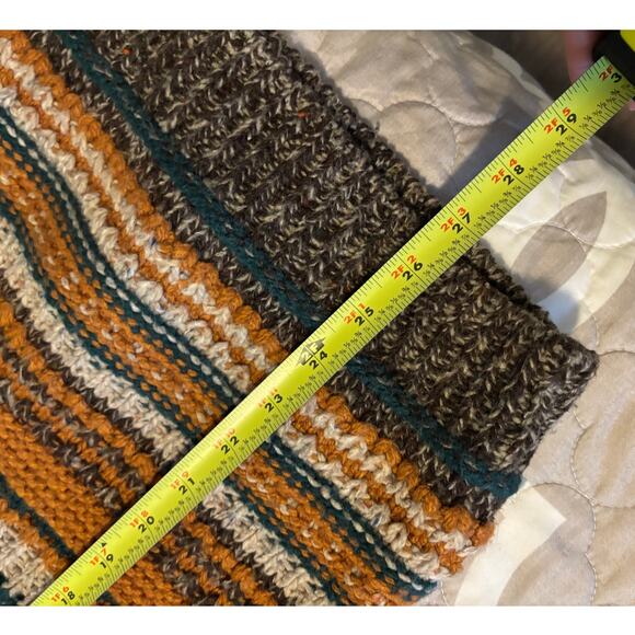 Zara Men's Chunky Knit Striped Sweater Medium Gorpcore - Picture 8 of 8